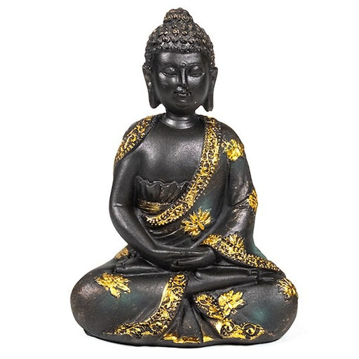 Buddha figur - Meditation Buddha antique finish 16cm  image