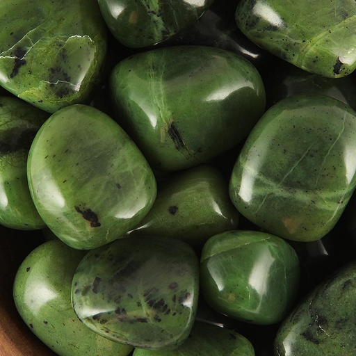  Jade, grønn ekte Canada Tromlet Stor  AAA-kvalitet image
