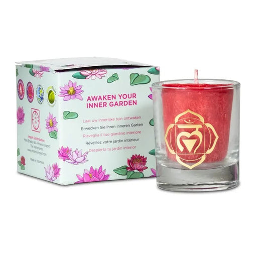 Scented votive candle 1st chakra in giftbox image