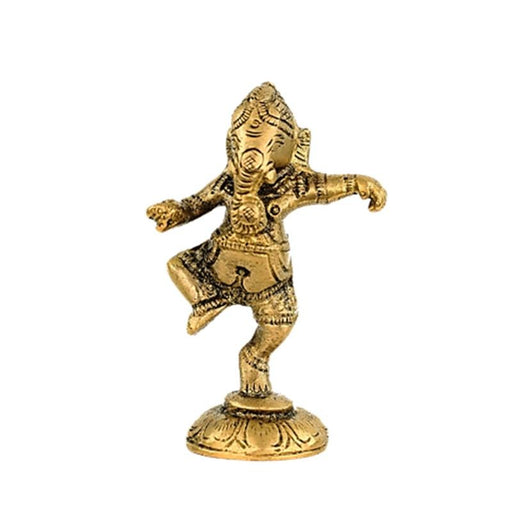 Ganesh dancing brass image