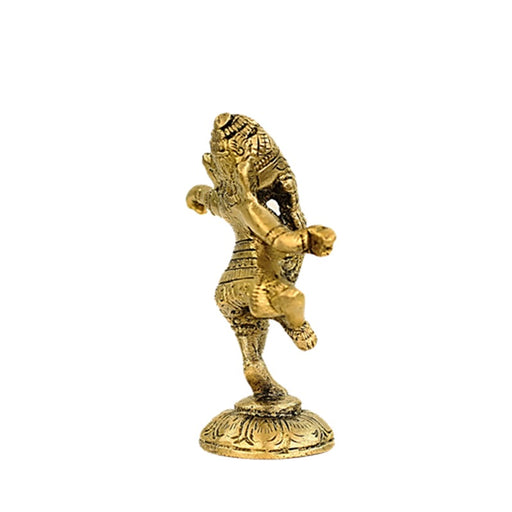 Ganesh dancing brass image