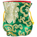 Purse lined brocade green image