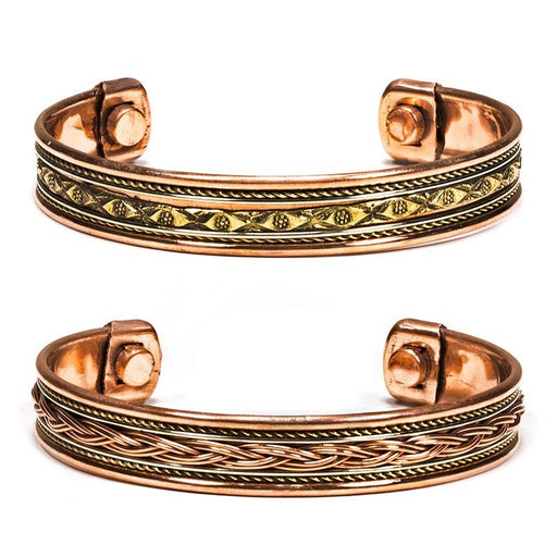 Armbånd/Bracelet copper magnetic set of 2 image