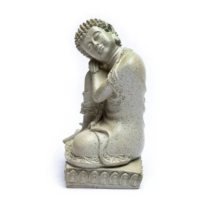 Buddha with candleholder grey colour