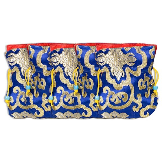 Brocate bag blue with red lining image