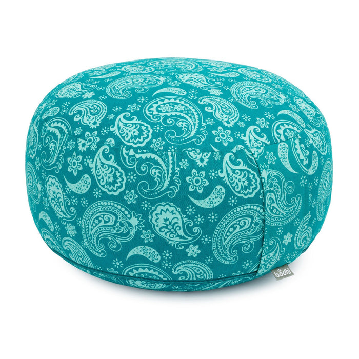RONDO meditation cushion | 32 x 20 cm Paisley, petrol  image