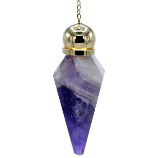 Pendel Ametyst /Pendulum Amethyst facet cut pointed tip image