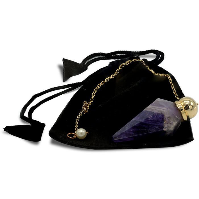 Pendel Ametyst /Pendulum Amethyst facet cut pointed tip image