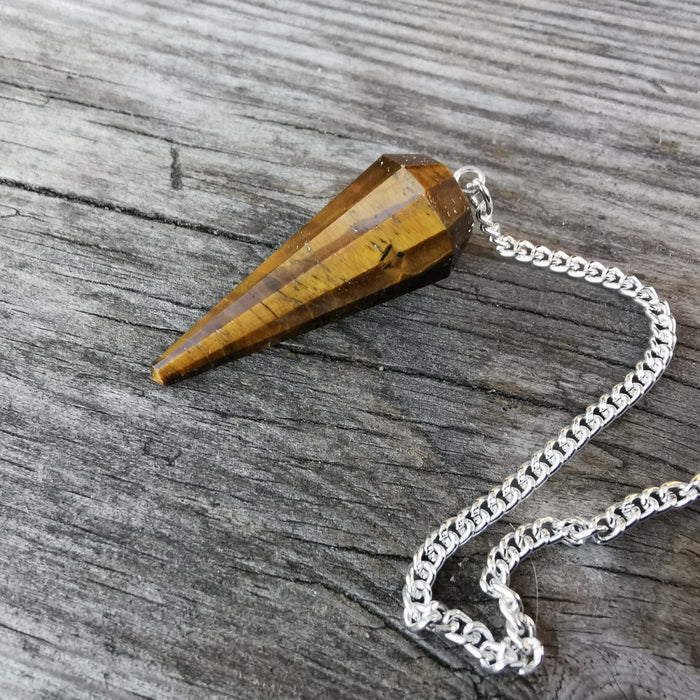 Tigerøye  pendel -Tiger Eye Polished Pendulum image