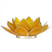 Telysholder/ Lotus atmospheric light chakra 3 yellow silver trim image