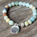  Mala Amazonitt armbånd med lotus charm image