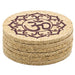 Ohm Lotus coasters cork set of 6 image