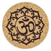 Ohm Lotus coasters cork set of 6 image