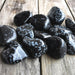 Obsidian, snøfnugg Tromlet Stor L  AAA-kvalitet image