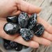 Obsidian, snøfnugg Tromlet Stor L  AAA-kvalitet image