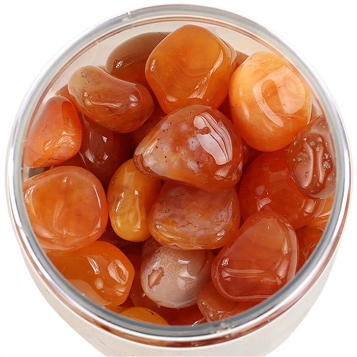 Karneol Carnelian Botswana Tromlet  Medium AAA kvalitet  image