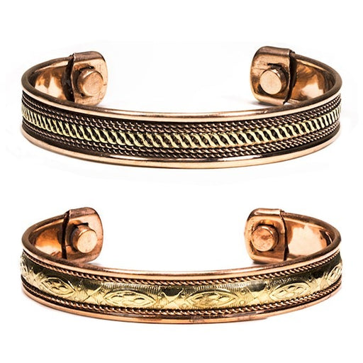 Bracelet copper magnetic set of 2 image