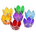 Telysholder/ Set of 7 Lotus light small chakra silver trim image