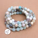 Mala amazon stone - elastic - with Buddha image