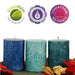 Sustainable stearin candles 3 x OCEAN image