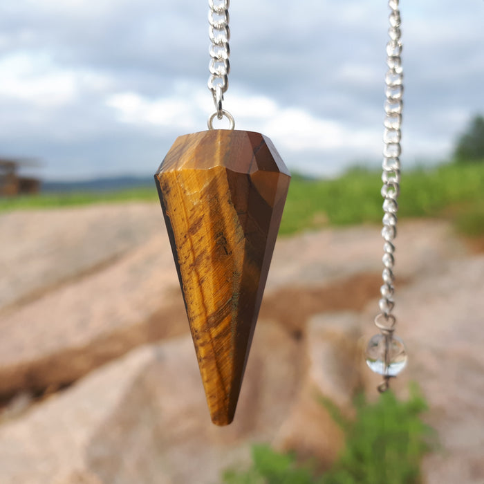 Tigerøye  pendel -Tiger Eye Polished Pendulum image