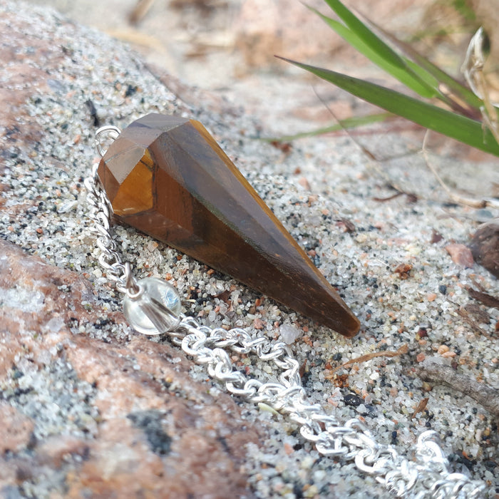 Tigerøye  pendel -Tiger Eye Polished Pendulum image