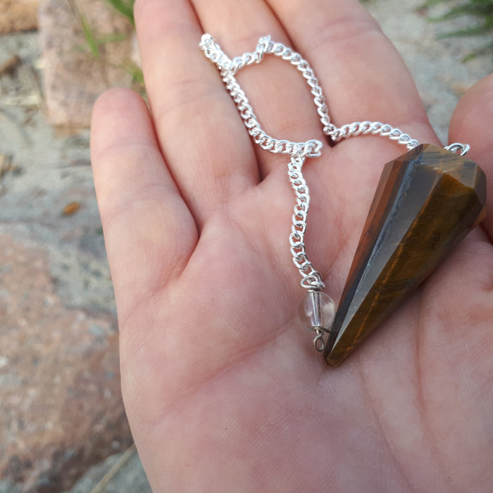 Tigerøye  pendel -Tiger Eye Polished Pendulum image