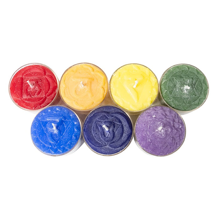 Gavesett av 7 Chakra Aroma Telys i gaveboks image