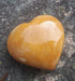 Jade, gul hjerte / Yellow Jade heart 5-6 cm  image
