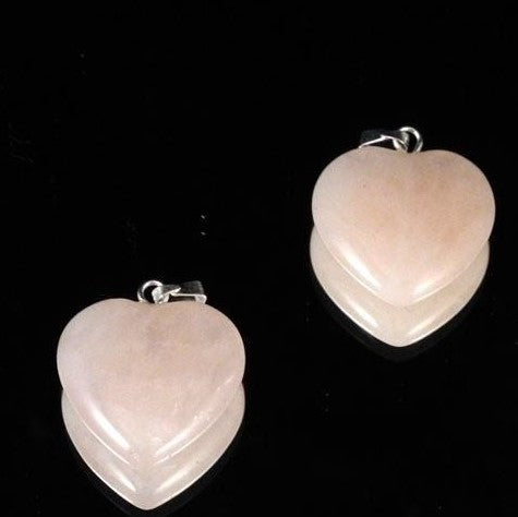 Rosenkvarts / Rose Quartz  Hjerte Anheng 2 cm  image
