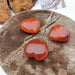 Karneol hjerte Lommestein/ Carnelian heart worry stones 4 cm  image