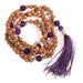 Mala Rudraksha and amethyst with purple tassel image