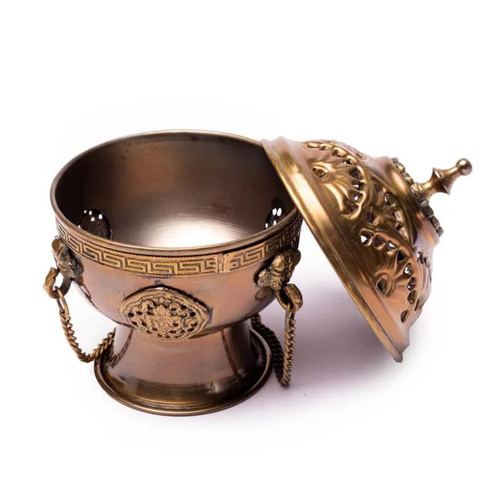 Incense burner hanging model messing antique finish image