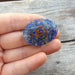 Orgonitt Lapis Lazuli flat lommestein  30 mm  image