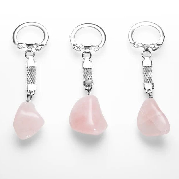 Key chain with rose quartz  image