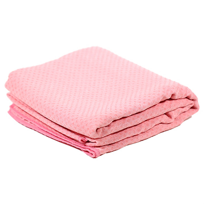 Yoga håndkle rosa PVC glidebestandig / Yoga towel  image