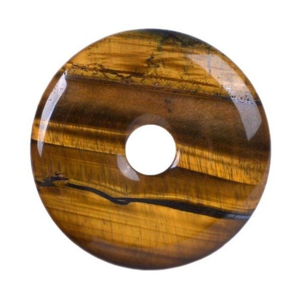 Tigerøye - Tiger's eye Donut Anheng 3cm  image