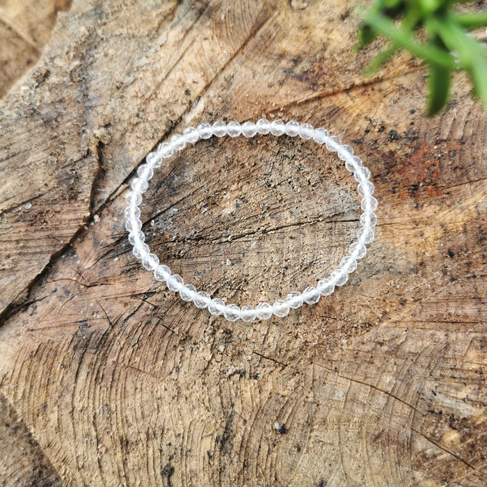 Bergkrystall armbånd 4 mm ( Faceted) image