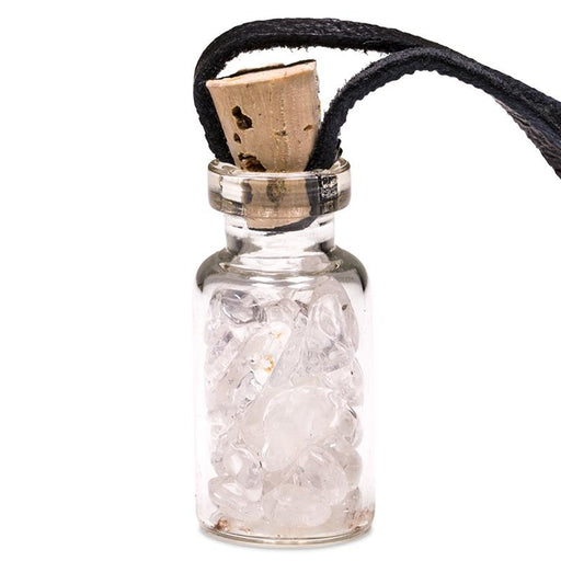 Bergkrystall / Rock crystal -  Glass gift bottle on wax cord  image