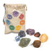 Set of 7 chakra stones in cotton bag image