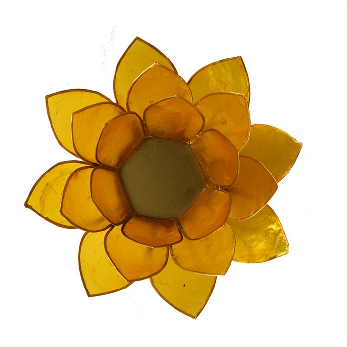 Lotus telysholder /Lotus atmospheric light yellow chakra 3 image