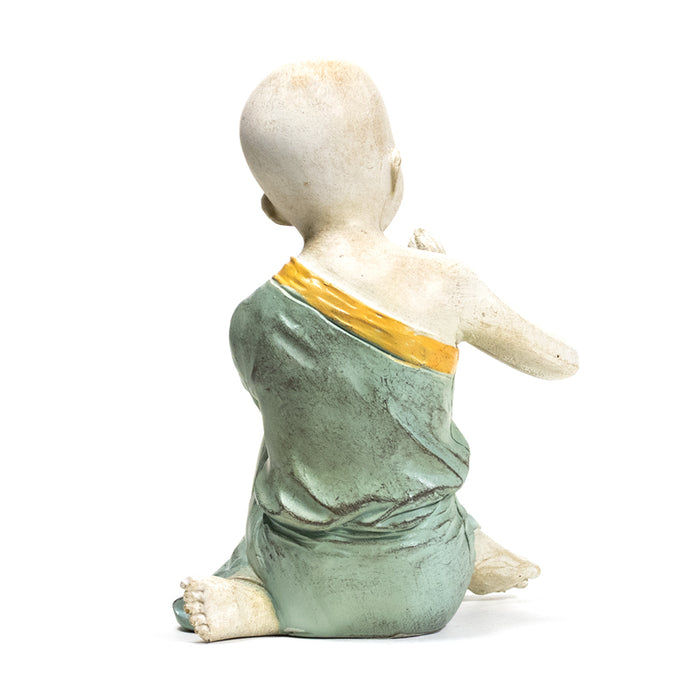 Yoga monk statue namaste green image