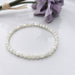 Armbånd /Bracelet white moonstone 4 mm  image