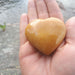 Jade, gul hjerte / Yellow Jade heart 5-6 cm  image