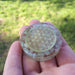 Jade Quartz Orgonite Disc with infinity metal image