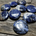 Sodalitt/Sodalite  flat Lommestein - Palm stone 40mm image