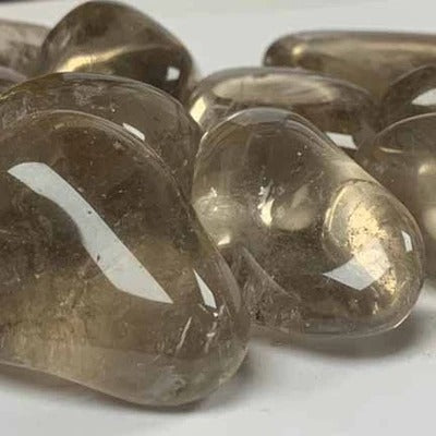 Røykkvarts/Smoky Quartz Tromlet Stor AA-kvalitet (L) image