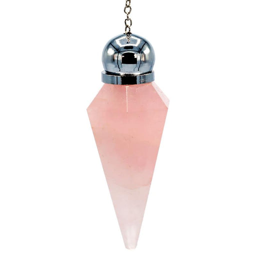 Pendel Rosenkvarts - Rose Quartz  Pendulum 5cm  image