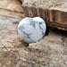 Magnesitt, hvit hjerte lommestein 3 cm  image