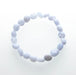 Kalsedon/ Chalcedony blå tromlet armbånd image